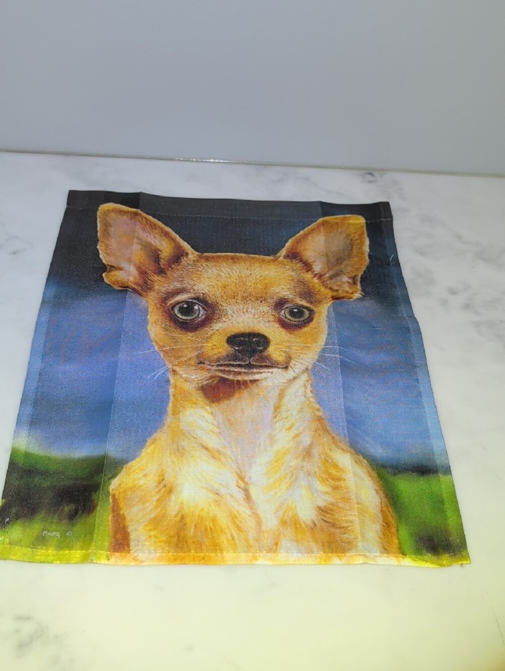 Blue Chihuahua Dog Portrait Garden Flag
